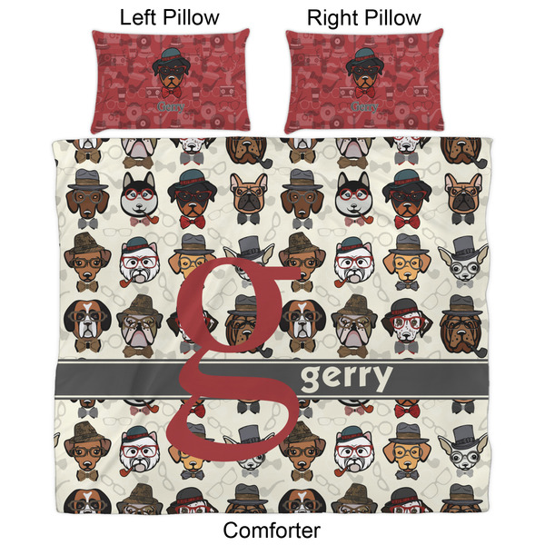Hipster Dogs Comforter Set - King - Approval