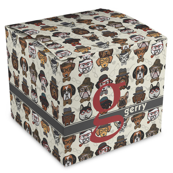 Custom Hipster Dogs Cube Favor Gift Boxes (Personalized)