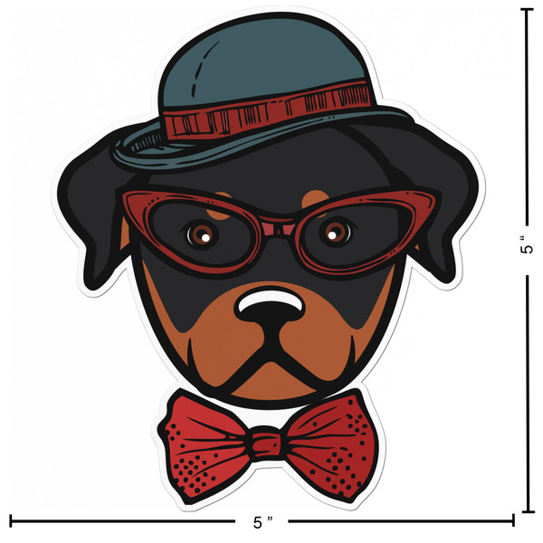 Hipster Dogs Custom Shape Iron On Patches - L - APPROVAL