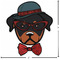 Hipster Dogs Custom Shape Iron On Patches - L - APPROVAL