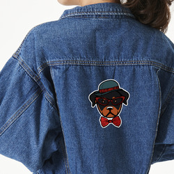 Hipster Dogs Twill Iron On Patch - Custom Shape - X-Large