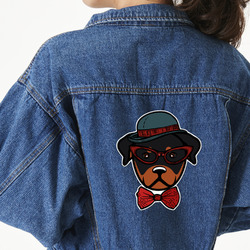 Hipster Dogs Twill Iron On Patch - Custom Shape - 2XL - Set of 4
