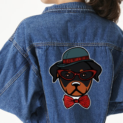 Hipster Dogs Twill Iron On Patch - Custom Shape - 3XL - Set of 4