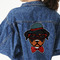 Hipster Dogs Twill Iron On Patch - Custom Shape - 3XL