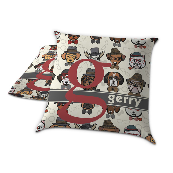 Hipster Dogs Decorative Pillow Case - TWO