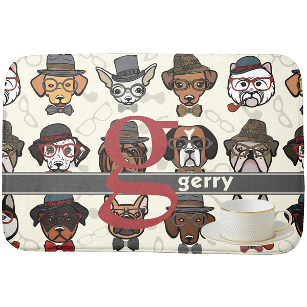 Hipster Dogs Dish Drying Mat - with cup