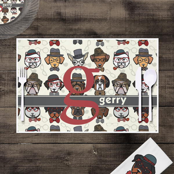 Hipster Dogs Disposable Paper Placemat - In Context