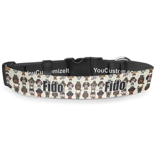 Custom Hipster Dogs Deluxe Dog Collar - Toy (6" to 8.5") (Personalized)
