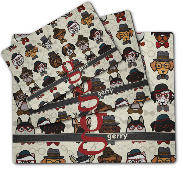 Hipster Dogs Dog Food Mat - MAIN (sm, med, lrg)