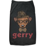 Hipster Dogs Black Pet Shirt (Personalized)