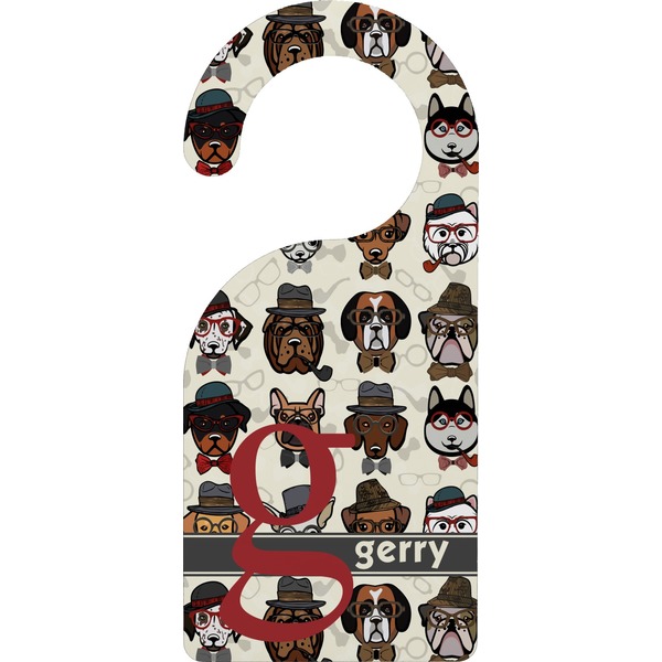 Custom Hipster Dogs Door Hanger (Personalized)