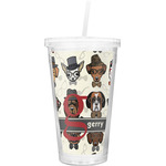 Hipster Dogs Double Wall Tumbler with Straw (Personalized)