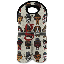 Hipster Dogs Wine Tote Bag (2 Bottles) (Personalized)