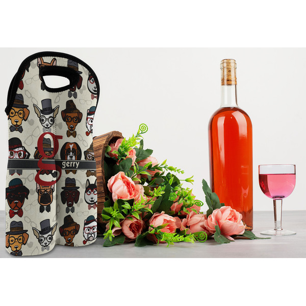 Hipster Dogs Double Wine Tote - LIFESTYLE (new)