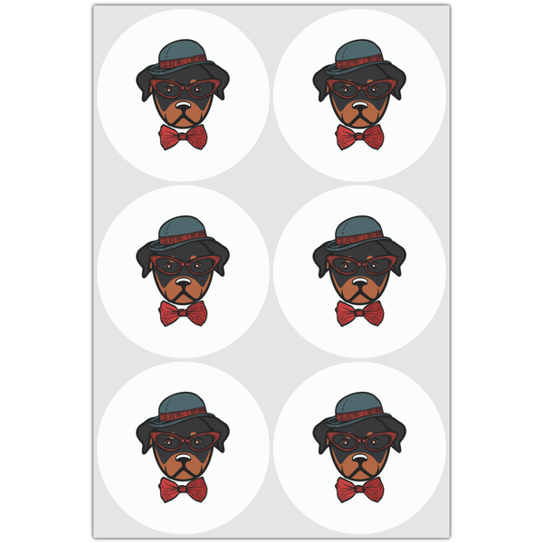 Hipster Dogs Drink Topper - XLarge - Set of 6