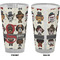 Hipster Dogs Pint Glass - Full Color - Front & Back Views