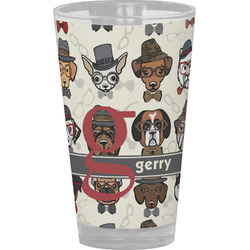 Hipster Dogs Pint Glass - Full Color (Personalized)