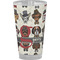 Hipster Dogs Pint Glass - Full Color - Front View