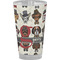 Hipster Dogs Pint Glass - Full Color (Personalized)