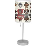 Hipster Dogs Lamp with Drum Shade (Personalized)
