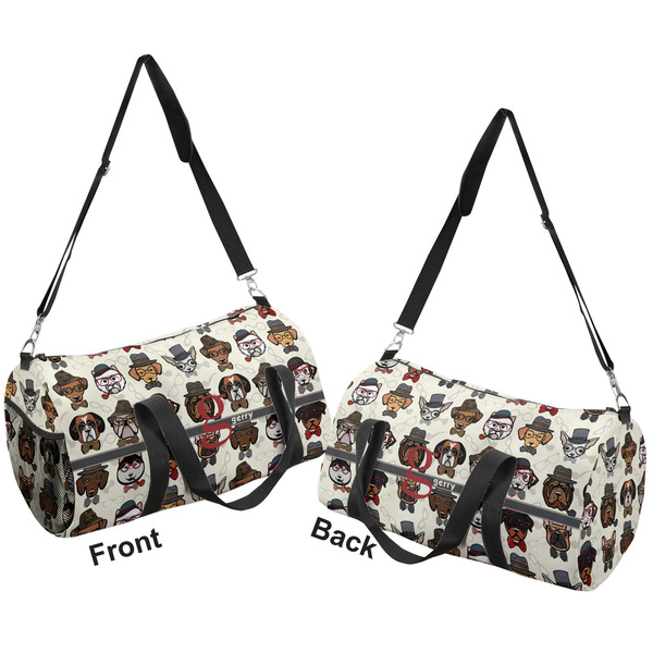 Hipster Dogs Duffle bag large front and back sides