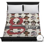 Hipster Dogs Duvet Cover - Full / Queen (Personalized)