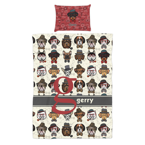 Hipster Dogs Duvet Cover Set - Twin - Alt Approval
