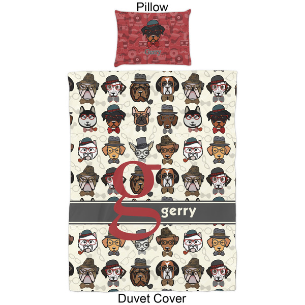Hipster Dogs Duvet Cover Set - Twin - Approval