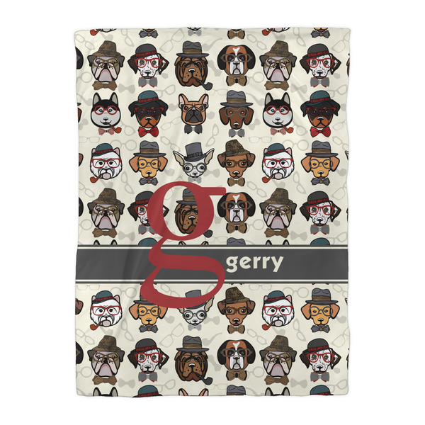 Hipster Dogs Duvet Cover - Twin XL - Front