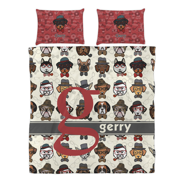 Hipster Dogs Duvet cover Set - Queen - Alt Approval