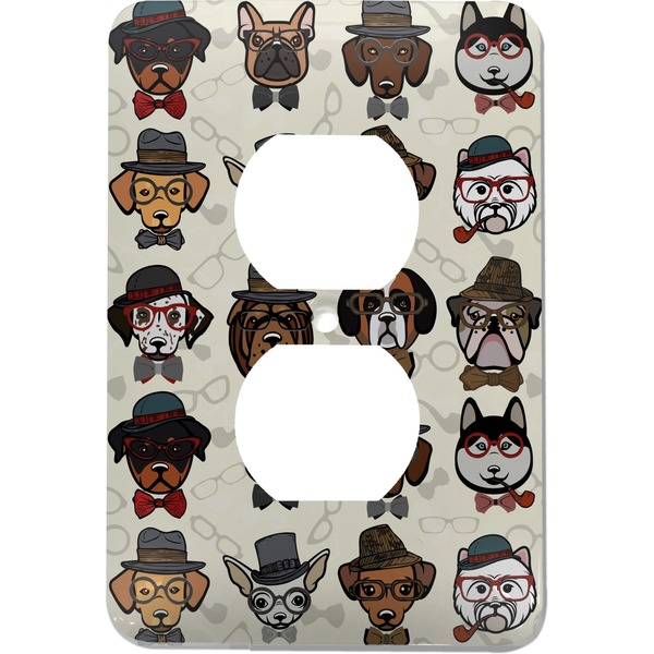 Custom Hipster Dogs Electric Outlet Plate