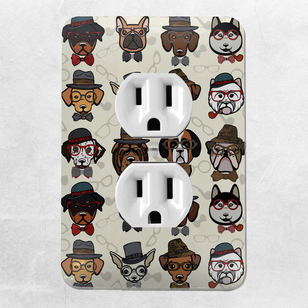 Hipster Dogs Electric Outlet Plate - LIFESTYLE