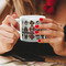 Hipster Dogs Espresso Cup - 6oz (Double Shot) LIFESTYLE (Woman hands cropped)