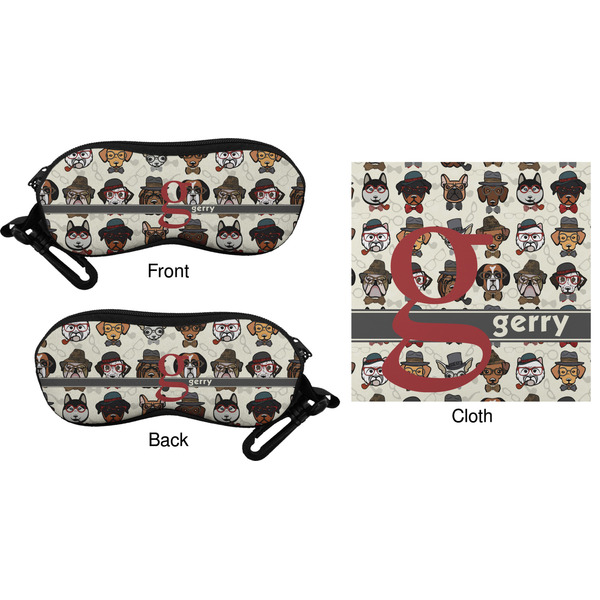 Hipster Dogs Eyeglass Case & Cloth (Approval)