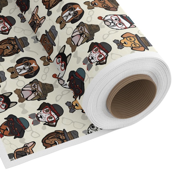 Custom Hipster Dogs Fabric by the Yard - Spun Polyester Poplin