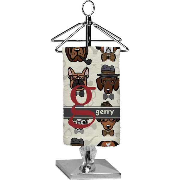 Custom Hipster Dogs Finger Tip Towel - Full Print (Personalized)