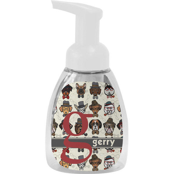 Custom Hipster Dogs Foam Soap Bottle - White (Personalized)