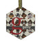 Hipster Dogs Frosted Glass Ornament - Hexagon
