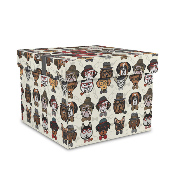 Custom Hipster Dogs Gift Box with Lid - Canvas Wrapped - Medium (Personalized)