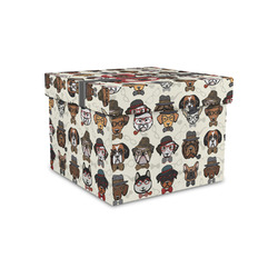 Hipster Dogs Gift Box with Lid - Canvas Wrapped - Small (Personalized)