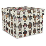 Hipster Dogs Gift Box with Lid - Canvas Wrapped - XX-Large (Personalized)