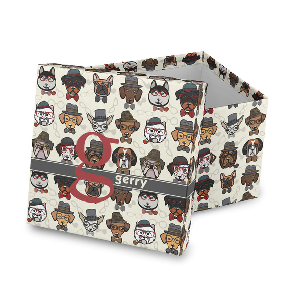 Custom Hipster Dogs Gift Box with Lid - Canvas Wrapped (Personalized)