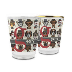 Hipster Dogs Glass Shot Glass - 1.5 oz (Personalized)