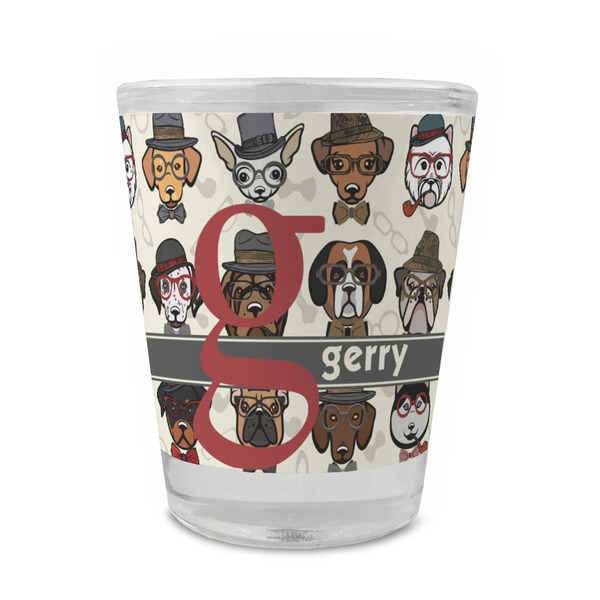 Custom Hipster Dogs Glass Shot Glass - 1.5 oz - Single (Personalized)