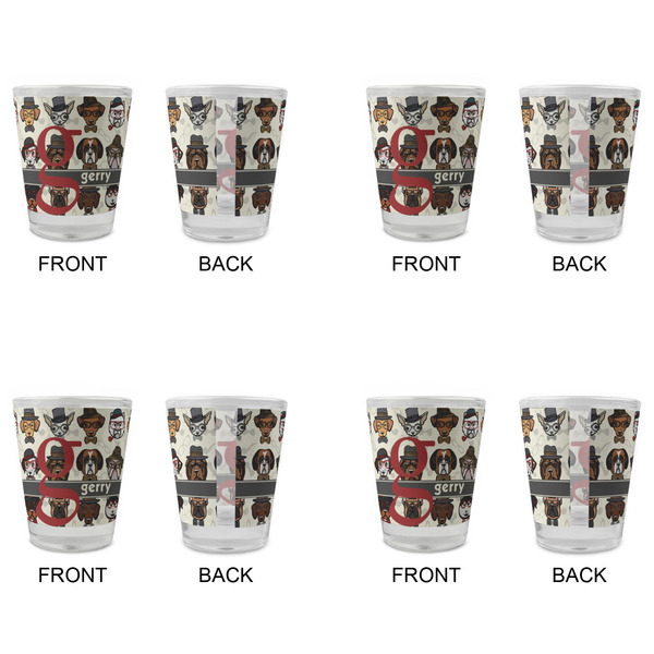 Hipster Dogs Glass Shot Glass - Standard - Set of 4 - APPROVAL