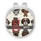 Hipster Dogs Golf Ball Marker - Hat Clip - Silver