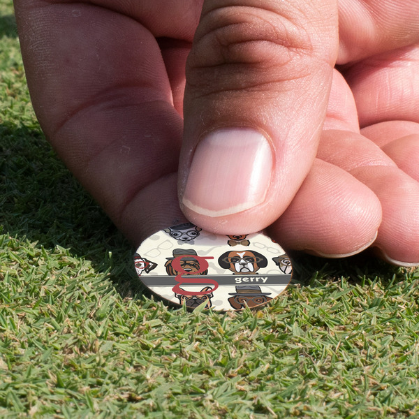 Hipster Dogs Golf Ball Marker - Hand