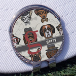 Hipster Dogs Golf Ball Marker - Hat Clip