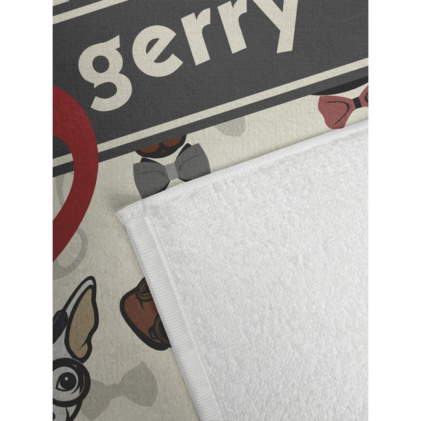 Hipster Dogs Golf Towel - Detail