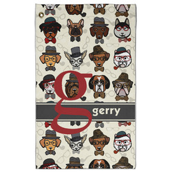 Hipster Dogs Golf Towel - Poly-Cotton Blend w/ Name and Initial